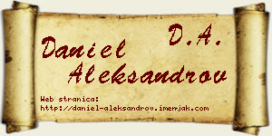 Daniel Aleksandrov vizit kartica